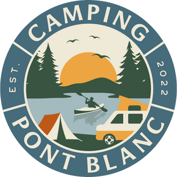 Camping Pont Blanc circular badge logo